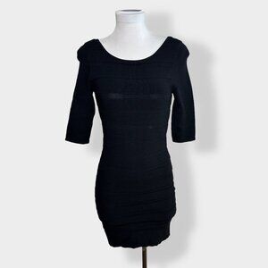 MNG Suit Black Bodycon Mini Dress M